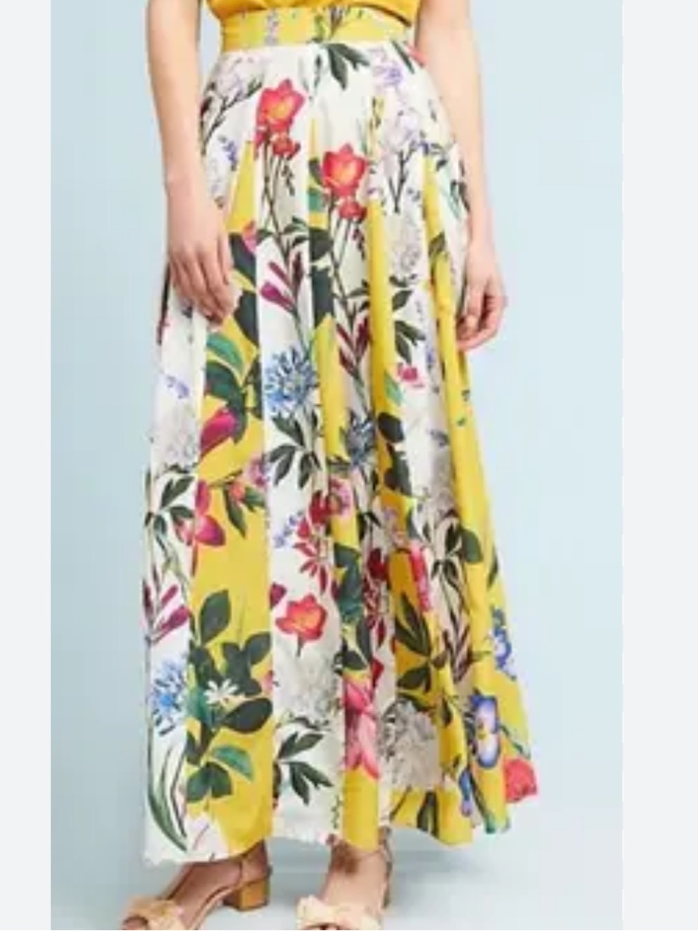 Anthropologie Rococo Sand Aprile Maxi Skirt Size 2 Floral A-line NWT